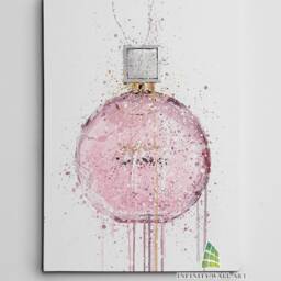 Pink Perfume Fashion Canvas Art Print Picture Framed Wall Decor -C906 - thumbnail 2