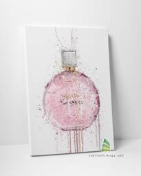 Pink Perfume Fashion Canvas Art Print Picture Framed Wall Decor -C906 - thumbnail 1
