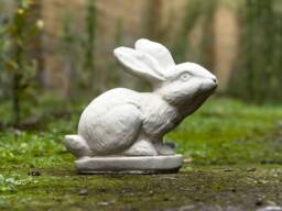 Stone Rabbit Figurine Concrete Bunny Statue Outdoor Animal Sculpture Cement Pet Decoration Lawn & Garden Ornament Bunny Lover Gift - thumbnail 1