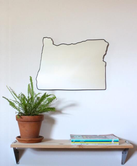 Oregon Mirror/Wall State Outline Silhouette Portland Eugene - image 1
