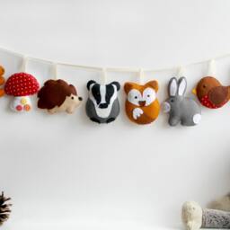 Felt Woodland Animal Ornament Handmade Garland Decoration - thumbnail 2