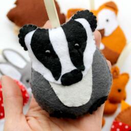 Felt Woodland Animal Ornament Handmade Garland Decoration - thumbnail 3