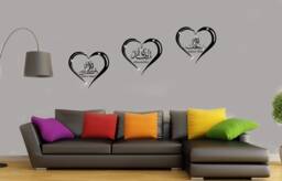 Tasbih Islamic Wall Sticker - Subhanallah Alhamdulillah Allahu Akbar Dhikr Decal Muslim Home Decor in Heart Border - thumbnail 1