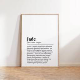 Jade Crystal Print - Set Of 3 Posters - Watercolour Gemstone Mineralogy Meaning Paintings Gifts Design Decor Wall Art - thumbnail 3