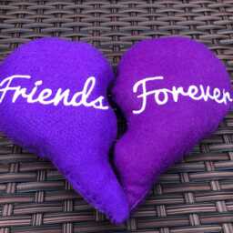 Best Friends, Friends Forever, Split Heart Cushions, Valentines Gift, Gift For Friend Pillow - thumbnail 4