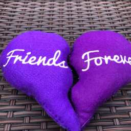 Best Friends, Friends Forever, Split Heart Cushions, Valentines Gift, Gift For Friend Pillow - thumbnail 2