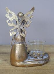 Golden Sitting Fairy Candle Holder - Themed Gifts Home Accessories Ornament Light - thumbnail 3