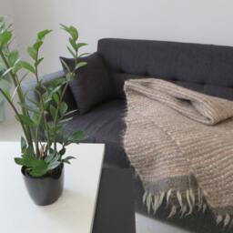 Handwoven Wool Blanket Pink Bed Throw, Organic Plaid - thumbnail 2