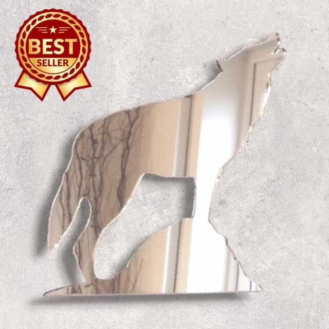 Wolf Acrylic Mirror Wall Art - Custom Sizes, Shapes & Colours - image 1