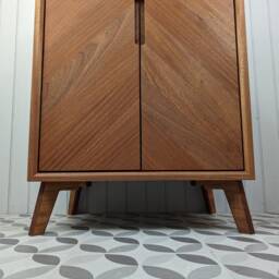 The Abbotsford/A Handmade Solid Hardwood Bathroom Vanity Unit in The Mid Century Modern Style - thumbnail 2
