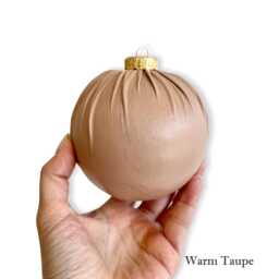 Handmade Faux Leather Christmas Ball Ornament Rustic Holiday Decor
