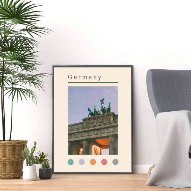 Berlin Wall Art Print Germany Travel Photography - Custom Text - image 1