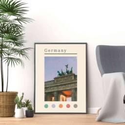 Berlin Wall Art Print Germany Travel Photography - Custom Text - thumbnail 1