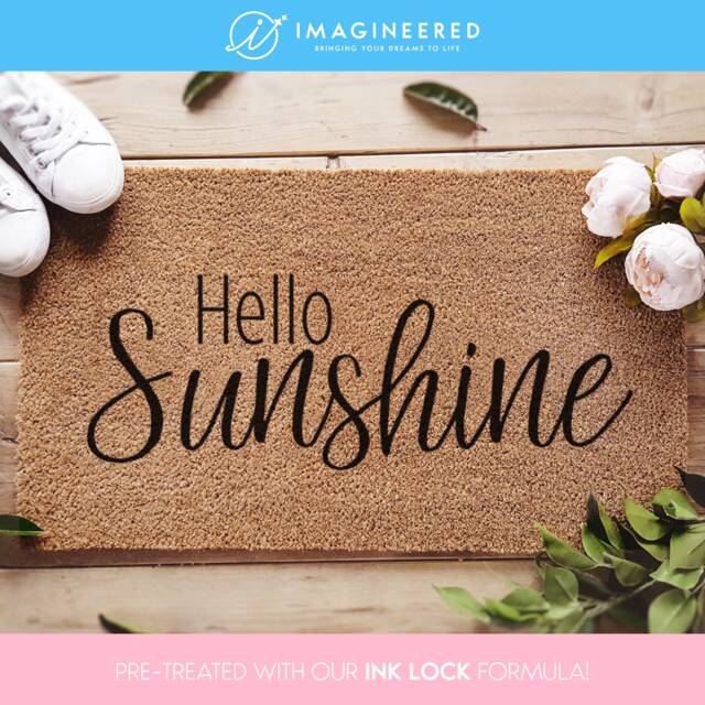 Hello Sunshine Doormat - Custom Welcome Mat Funny Gift Closing Rug New Home - image 1