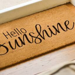 Hello Sunshine Doormat - Custom Welcome Mat Funny Gift Closing Rug New Home - thumbnail 2