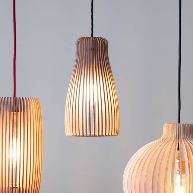 Hanging Lamp Elza, Wooden Made Of Birch Veneer By Rafinesse & Tristesse - image 1