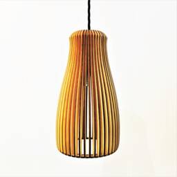 Hanging Lamp Elza, Wooden Made Of Birch Veneer By Rafinesse & Tristesse - thumbnail 3