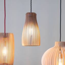 Hanging Lamp Elza, Wooden Made Of Birch Veneer By Rafinesse & Tristesse - thumbnail 1
