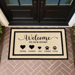 Personalised Family Name Step Rug, Hardwearing Outdoor Doormat - thumbnail 3