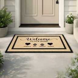 Personalised Family Name Step Rug, Hardwearing Outdoor Doormat - thumbnail 2