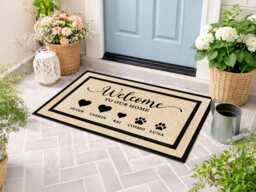 Personalised Family Name Step Rug, Hardwearing Outdoor Doormat - thumbnail 1