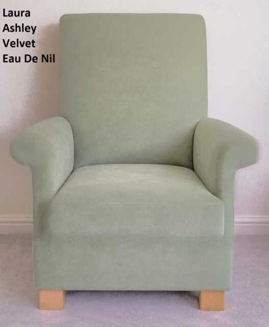 Laura Ashley Adult Corby Check Red Armchair Handcrafted Tartan Accent Chair Natural Josette Duck Egg Grey Navy Blue Velvet Butterflies - image 1