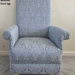 Laura Ashley Adult Corby Check Red Armchair Handcrafted Tartan Accent Chair Natural Josette Duck Egg Grey Navy Blue Velvet Butterflies - thumbnail 4