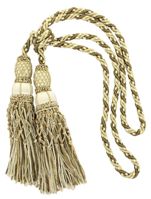 "D??copro Curtain & Drapery Double Tassel Tieback, Length 10"" - 25cm, Spread 38" - image 1