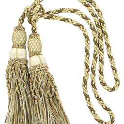 "D??copro Curtain & Drapery Double Tassel Tieback, Length 10"" - 25cm, Spread 38" - thumbnail 2