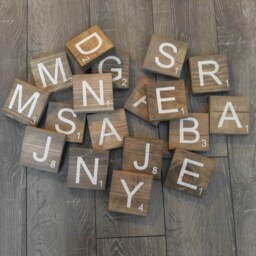 "Scrabble Tile Wall Art/Tiles Custom Colors/ 3.5""x3.5" - thumbnail 3