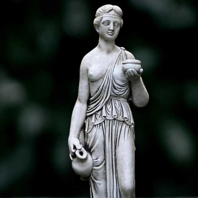 stone Greek Goddess Sculpture Outdoor Woman Figurine Cement Lady Decoration Handmade Art Front Door Ornament Woman Lover Gift - image 1