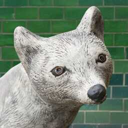 Concrete Fox Sculpture Outdoor Stone Figurine Cement Wild Animal Ornament Handcrafted Garden Decor Fox Lover Gift Yard Art - thumbnail 2