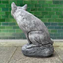 Concrete Fox Sculpture Outdoor Stone Figurine Cement Wild Animal Ornament Handcrafted Garden Decor Fox Lover Gift Yard Art - thumbnail 4