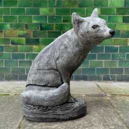 Concrete Fox Sculpture Outdoor Stone Figurine Cement Wild Animal Ornament Handcrafted Garden Decor Fox Lover Gift Yard Art - thumbnail 3