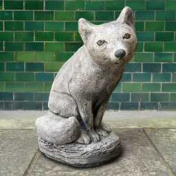 Concrete Fox Sculpture Outdoor Stone Figurine Cement Wild Animal Ornament Handcrafted Garden Decor Fox Lover Gift Yard Art - thumbnail 1