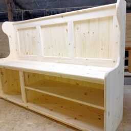 6Ft Wide Monks Bench, Storage Bench, Shoe Any Size Made.delivery Cost Shown On The 2nd Photo - thumbnail 3