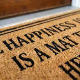 Matchbox 20 Lyric Doormat, Happiness Quote Entryway Decor, 90S Music Fan Gift - thumbnail 2