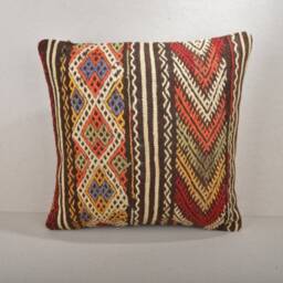 Kilim Pillow, 18x18'', 45x45 cm, Antique Cushion, Floor Pillows, Sofa Cushion, Sofa Pillow, Antique Pillow, Throw Pillow, Pillow - thumbnail 2