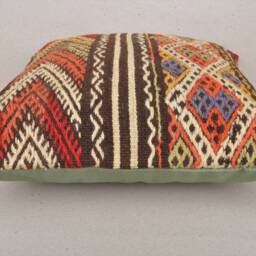Kilim Pillow, 18x18'', 45x45 cm, Antique Cushion, Floor Pillows, Sofa Cushion, Sofa Pillow, Antique Pillow, Throw Pillow, Pillow - thumbnail 4