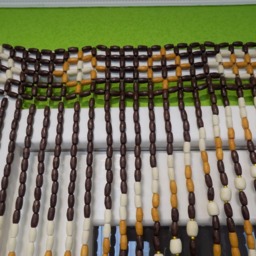 Boho Wooden Beaded Curtain, Doorway Entrance Decor - thumbnail 4