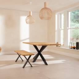 Dine Table Wooden Rustic Industrial Dining Handmade Star Legs Stell - thumbnail 3