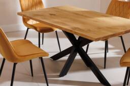Dine Table Wooden Rustic Industrial Dining Handmade Star Legs Stell - thumbnail 1
