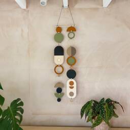 Handmade Geometric Wall Art - Mid-Century Modern Mobile - thumbnail 1