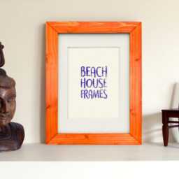 Orange Picture Frame Wooden Wood A4 Photo A2 Rustic - thumbnail 3