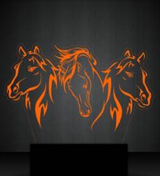 Horses 3D Custom Made Smart App Control Night Light Bluetooth, Music, 7&16M Colour Mobile App , Gift Led Lamp