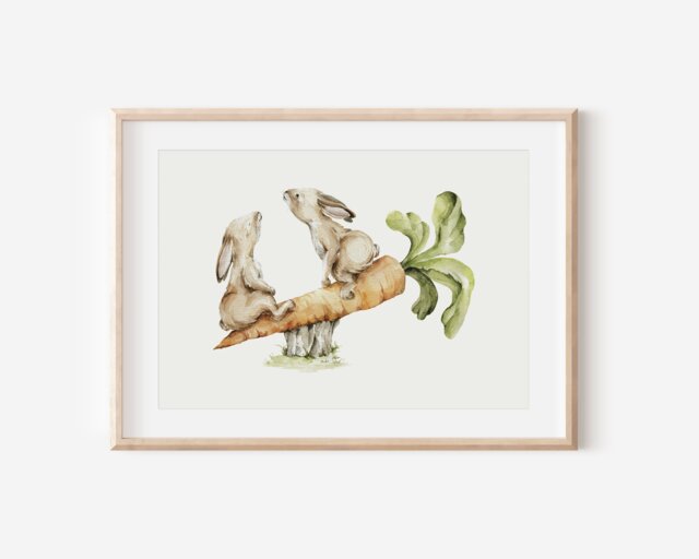 Woodland Nursery Prints, Decor, Wall Art, Set Of 3 Animals - image 1