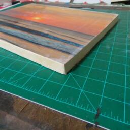 "Limited Edition Signed & Numbered Artist Wood Print "" Early Morning Surfing" - thumbnail 2
