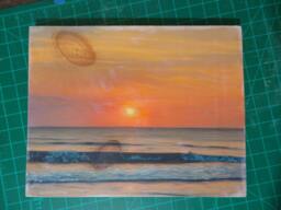 "Limited Edition Signed & Numbered Artist Wood Print "" Early Morning Surfing"