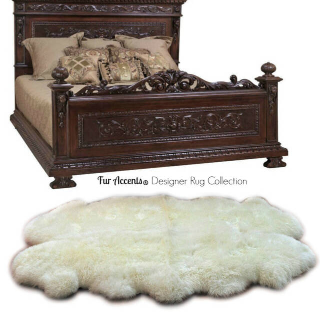 Plush Faux Sheepskin Rug - Shaggy Icelandic Style, Handmade in Usa - image 1