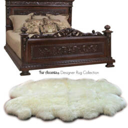 Plush Faux Sheepskin Rug - Shaggy Icelandic Style, Handmade in Usa - thumbnail 1